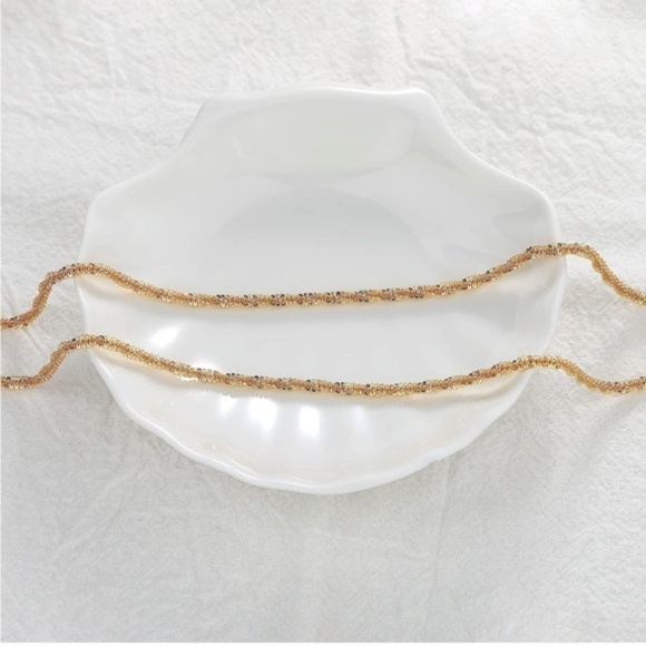 Gold 14k Gold Plated Sparkle Rope Layered Necklace - Picture 2 of 2